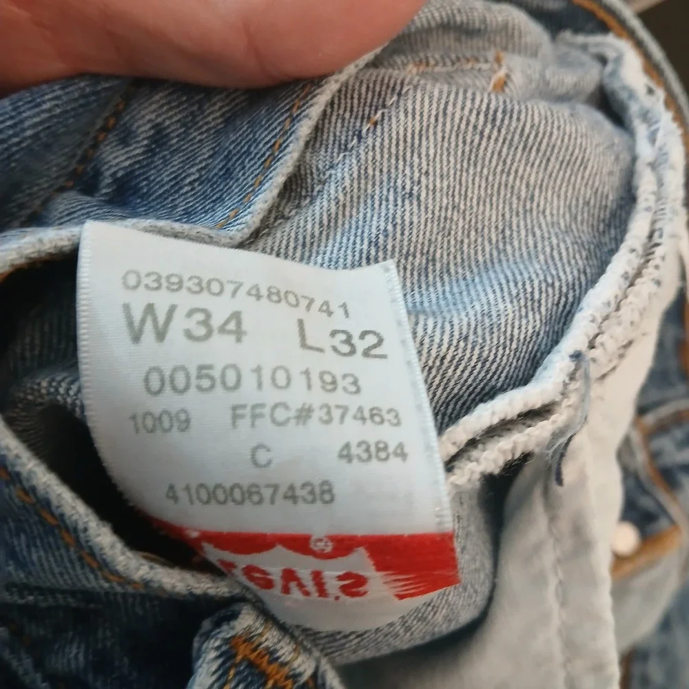 Levi's 501 Mens 34x32 (FITS 31x30) Blue Denim Straight Leg Button Fly Y2K